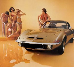 1968-1973-Opel-GT-1 with girls